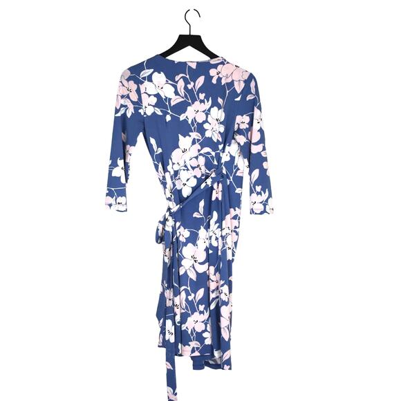 A Pea in the Pod Purple Floral Wrap Dress Size S - Picture 4 of 8